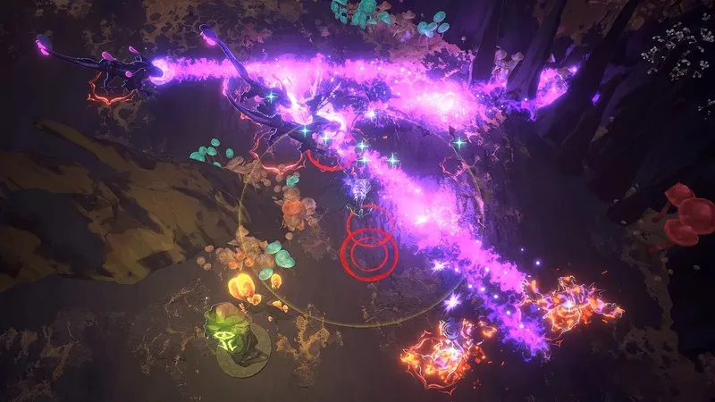 Shape of Dreams で完成したビルドが放つ紫の貫通光線