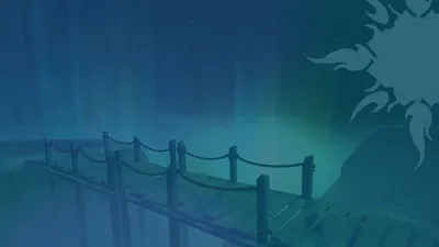 Shape of Dreams の夢世界で霧に消える木の桟橋